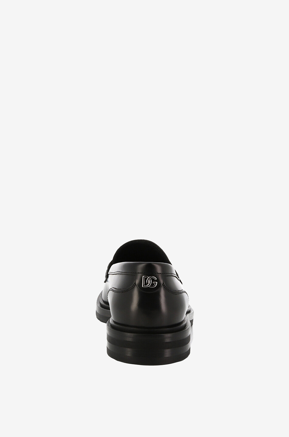 DOLCE & GABBANA Mocassins en cuir brillant Altavilla Femme NOIR 4