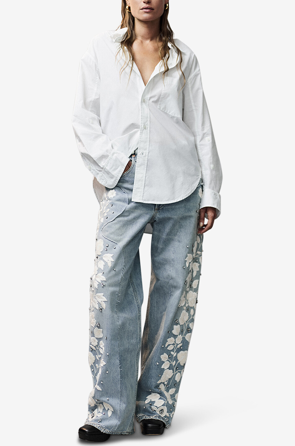 CITIZENS OF HUMANITY Hemd aus Baumwolle Kayla Damen WEISS 4