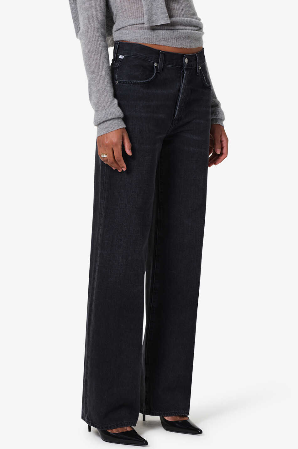 CITIZENS OF HUMANITY Jeans mit weitem Bein aus regenerativer Baumwolle Annina Damen SCHWARZ 6