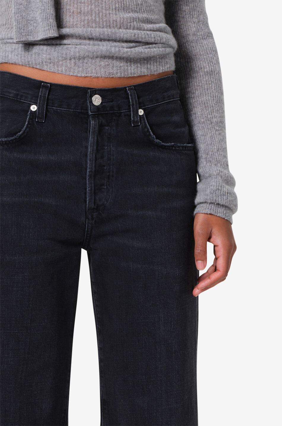 Annina regenerated cotton wide-leg jeans