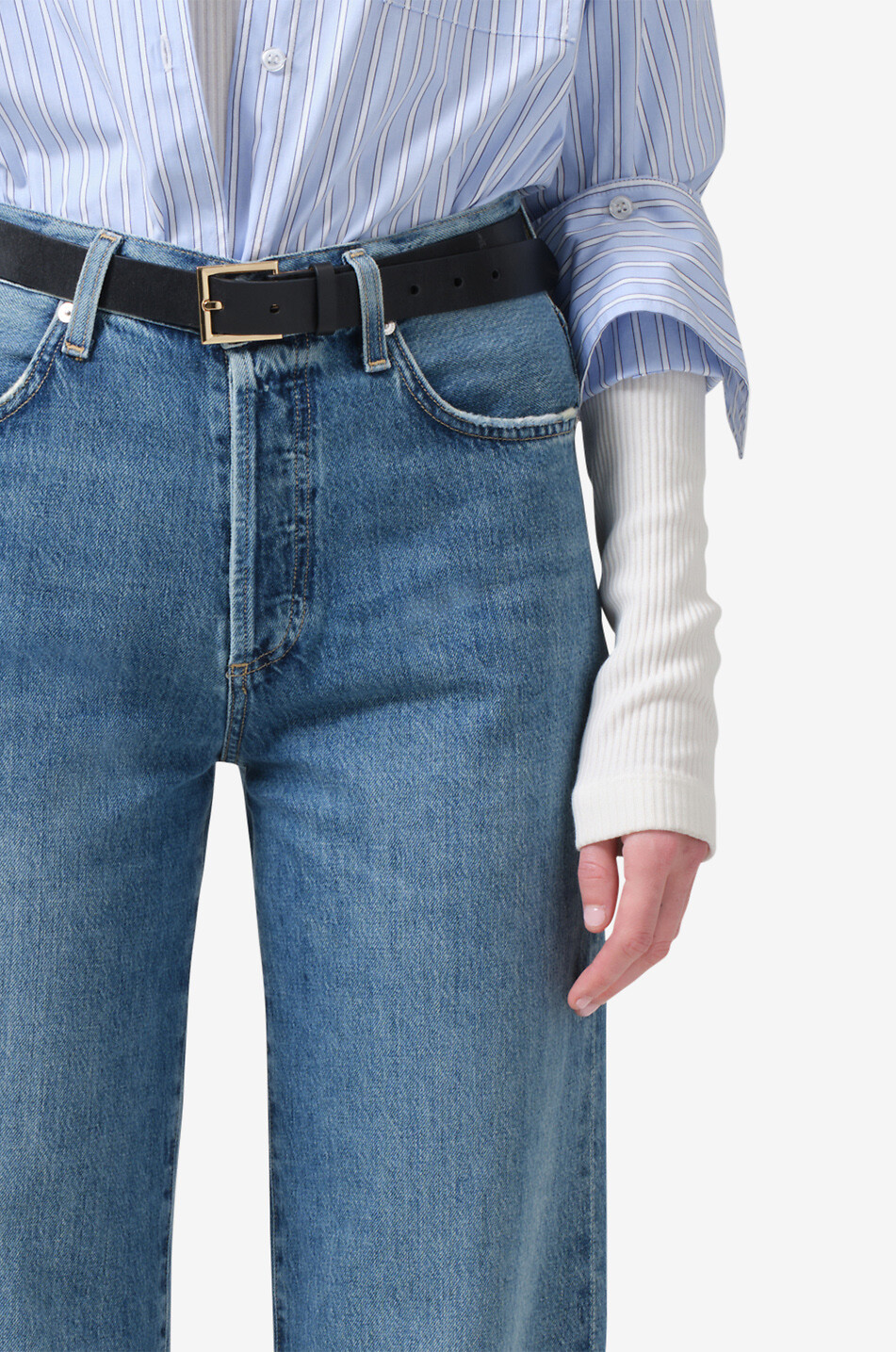 CITIZENS OF HUMANITY Jean large en coton régénératif Annina Femme BLEU 7