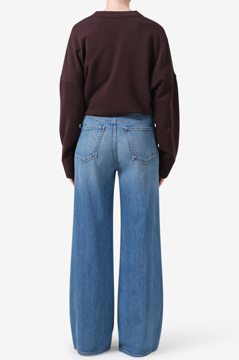Paloma lyocell and recycled cotton wide-leg jeans