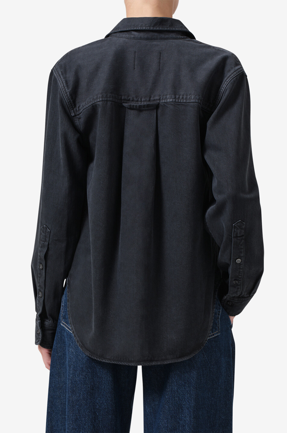 CITIZENS OF HUMANITY Baby Shay denim long-sleeved shirt Women BLACK 5