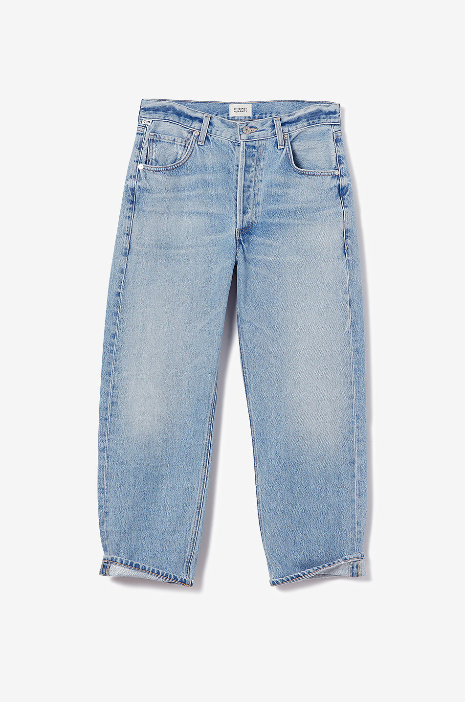 Ausgewaschene Jeans mit weitem Bein Dahlia