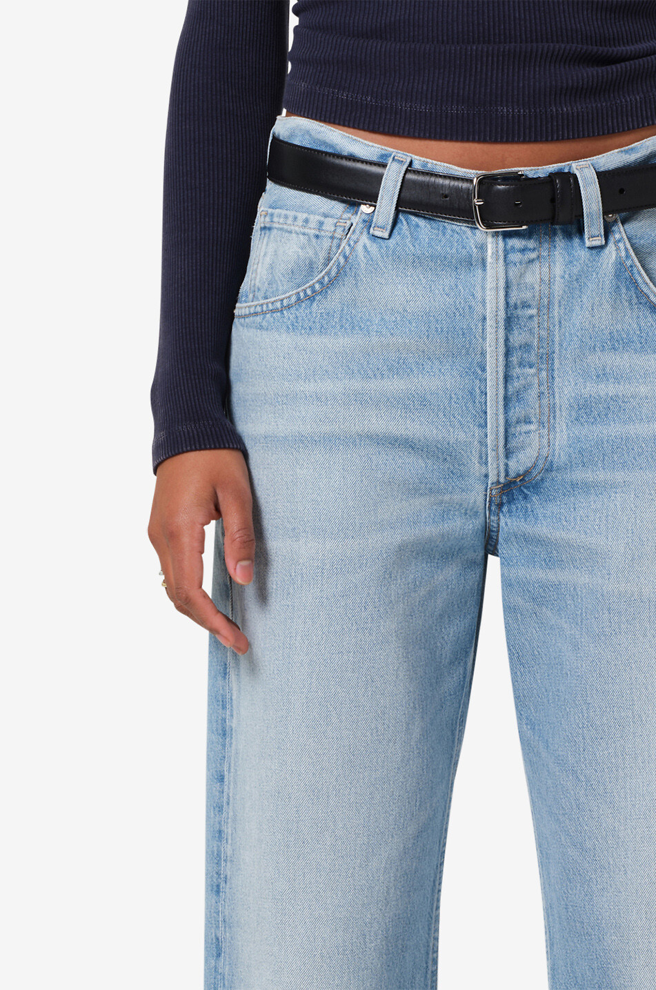 CITIZENS OF HUMANITY Ausgewaschene Jeans mit weitem Bein Dahlia Damen HELLBLAU 6
