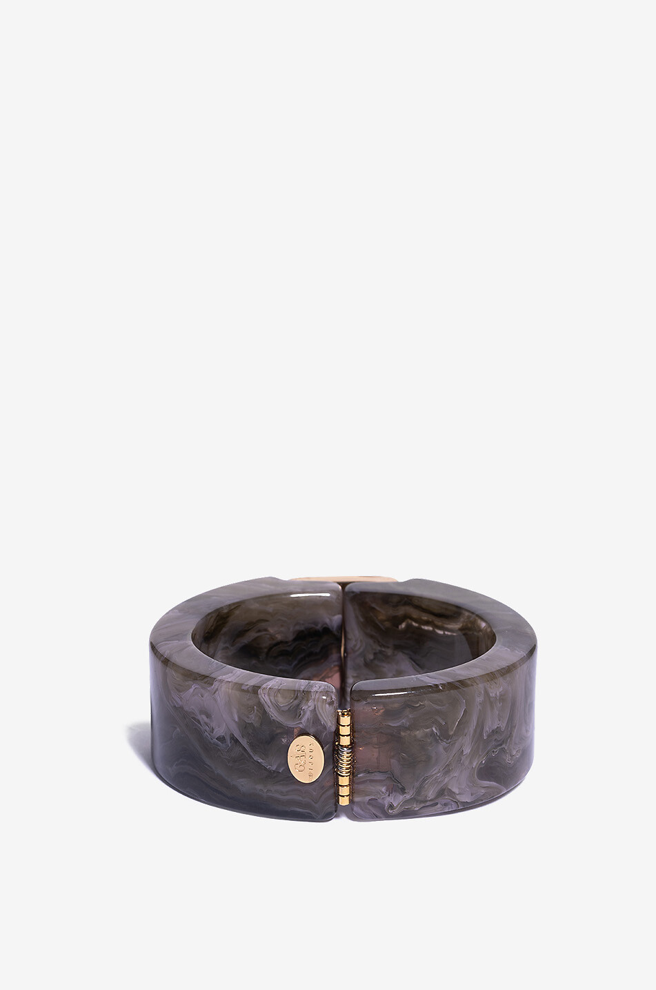GAS BIJOUX Manschette aus Acetat und Perlmutt Arty Bis Damen GRAU 2
