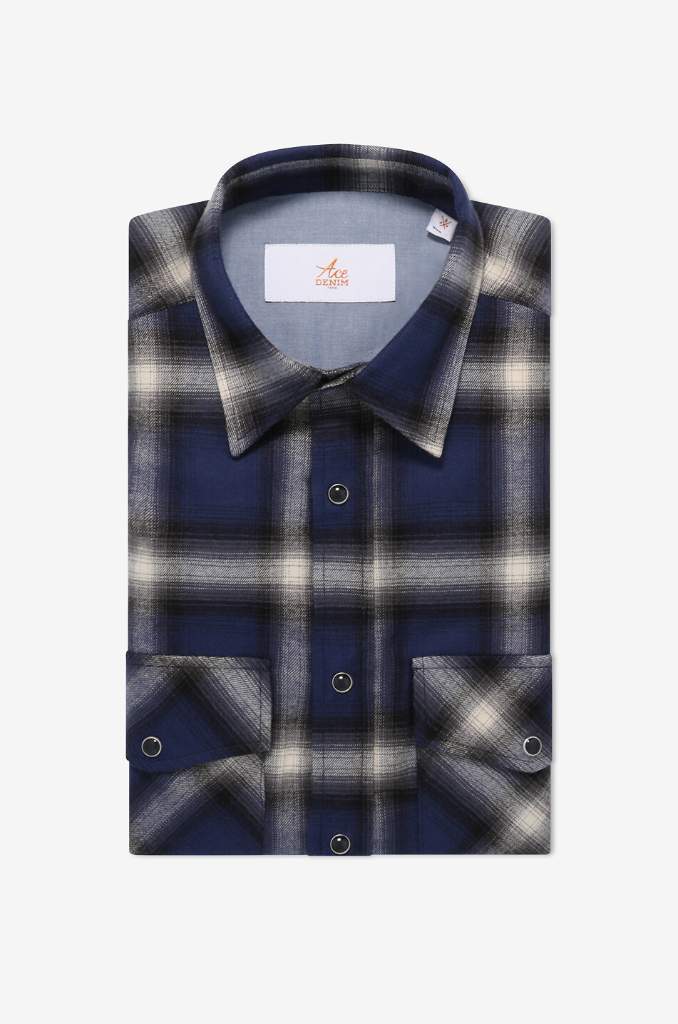 Japan Flanella checked long-sleeved shirt