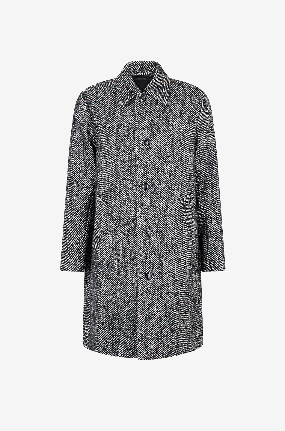 NN07 Manteau en laine à chevrons Franco Homme NOIR 1