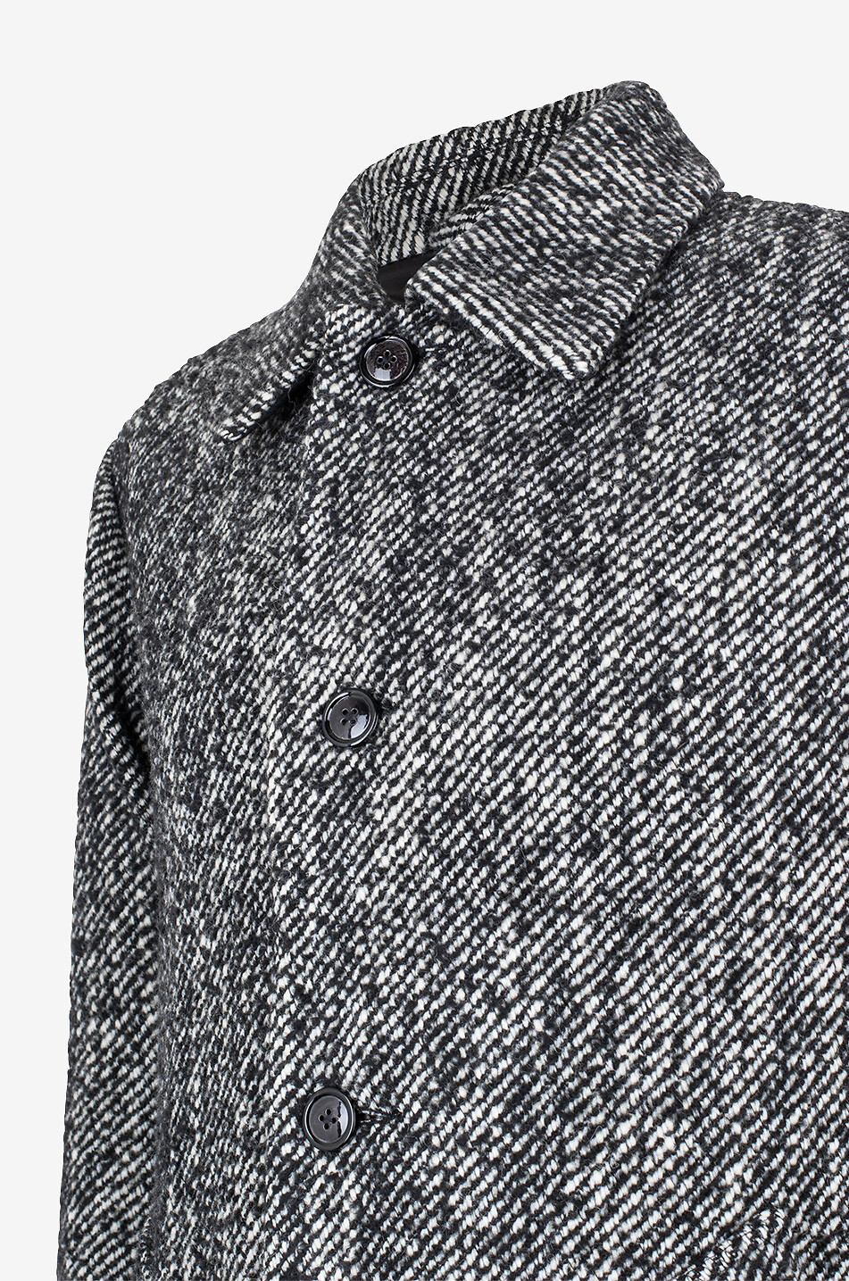 Manteau en laine à chevrons Franco