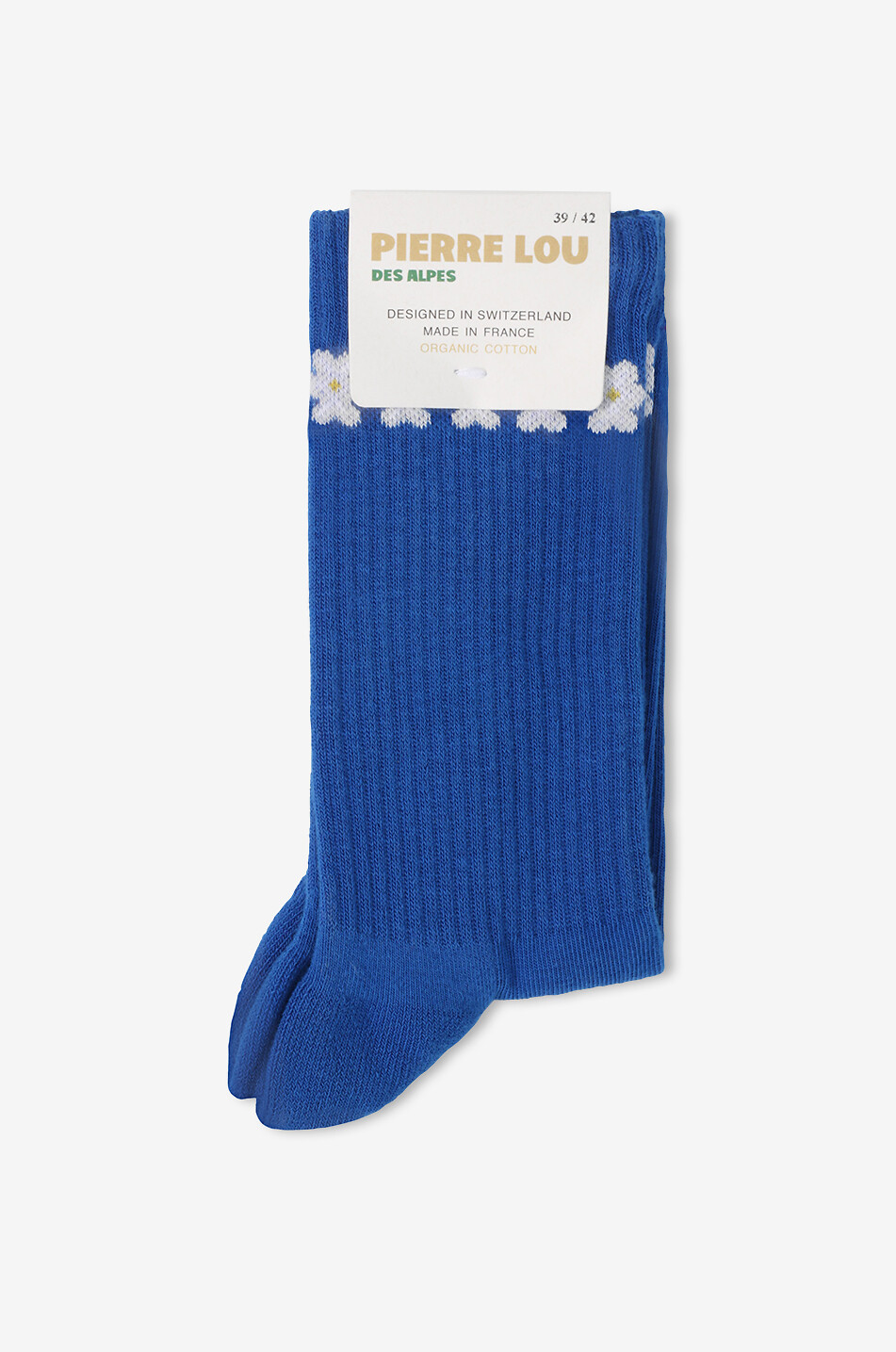 PIERRE LOU DES ALPES Bio-Baumwoll-Socken Crocus Electric Blue Damen BLAU 1
