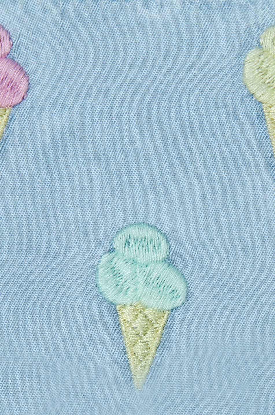 Ärmelloses Babykleid aus Chambray Ice Cream