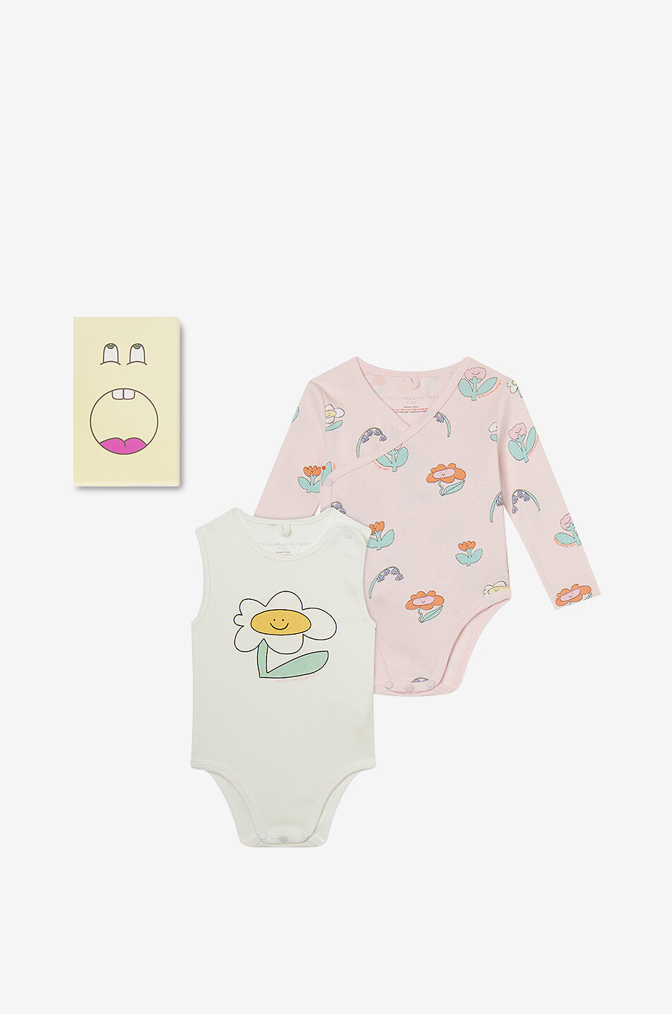 STELLA McCARTNEY KID Spring Flowers set of 2 baby jersey bodysuits Baby LIGHT PINK 1