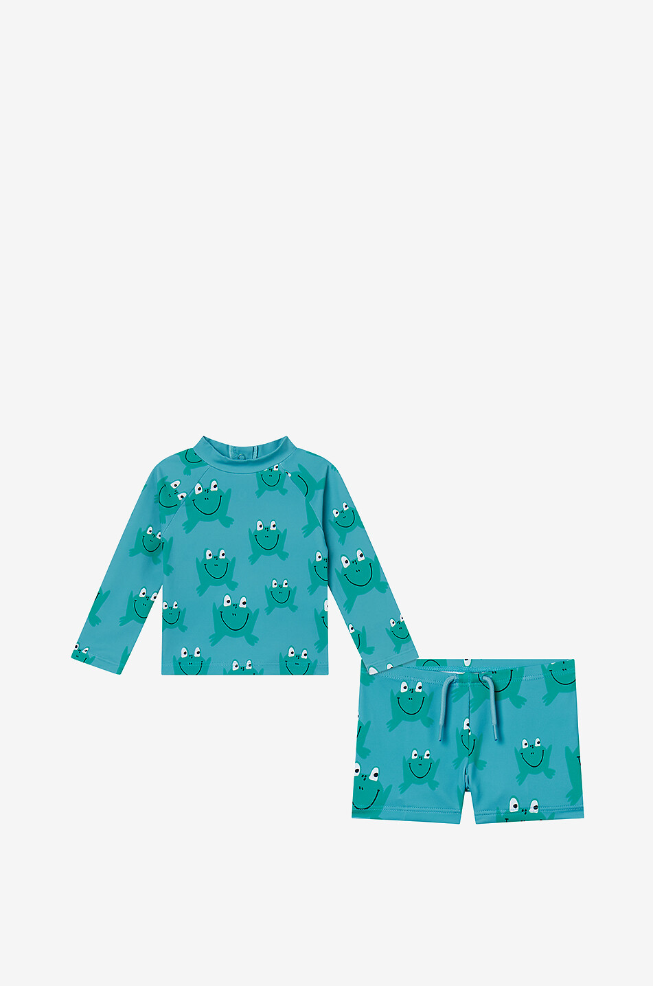 STELLA McCARTNEY KID UV-Schutz-Baby-Badeanzug Frogs Baby BLAU 1
