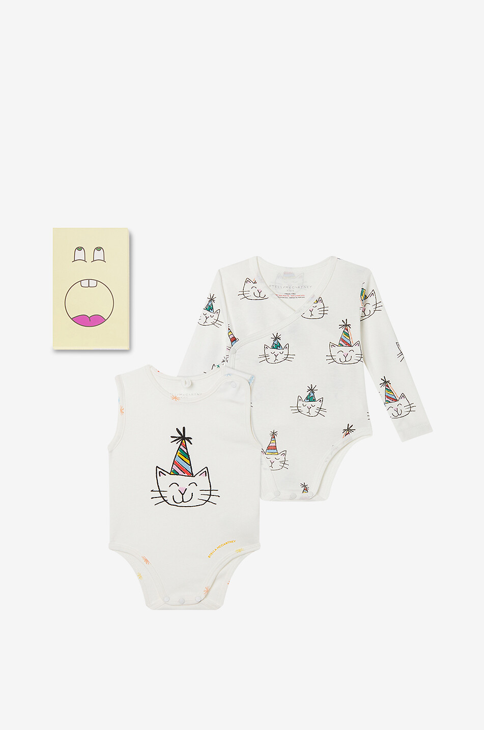 2er-Set Baby-Jersey-Bodys Party Cats