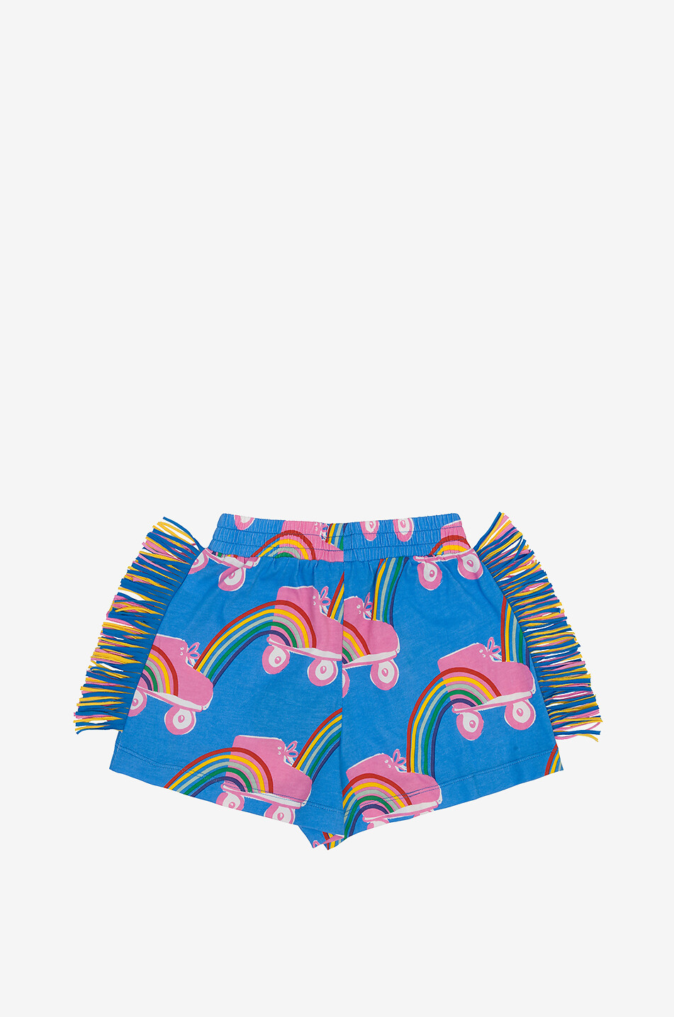 STELLA McCARTNEY KID Roller Skates fringed girls' sweat shorts Girl BLUE 1