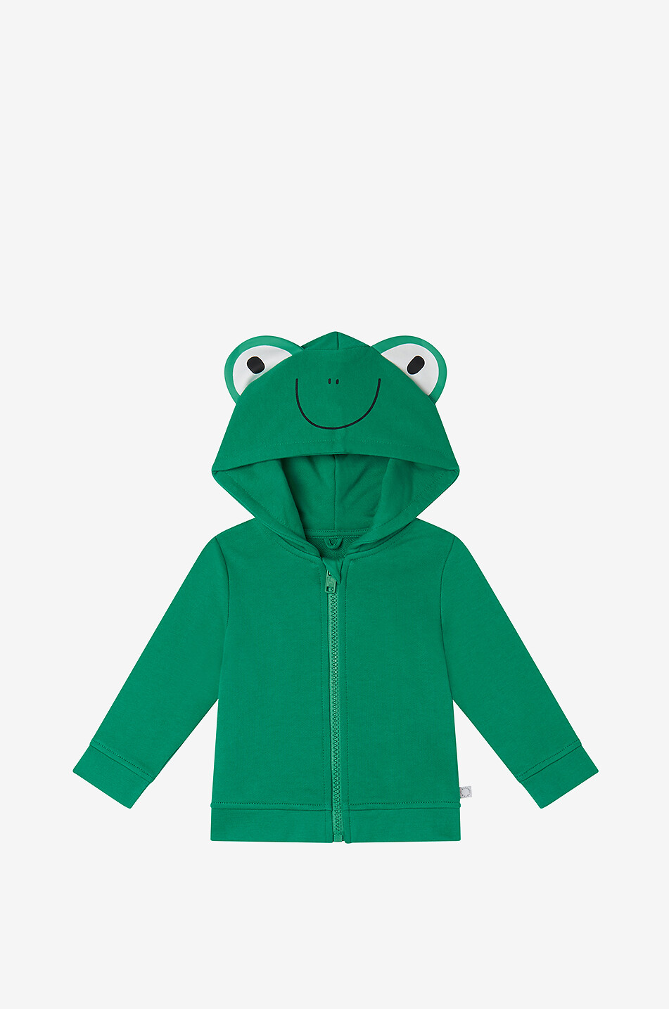 Frog hooded baby full-zip sweatshirt