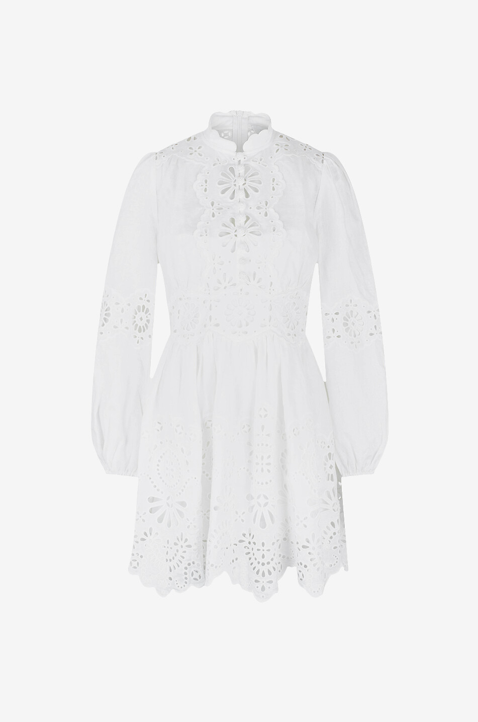 ZIMMERMANN Acacia Broderie openwork embroidered mini dress Women WHITE 1