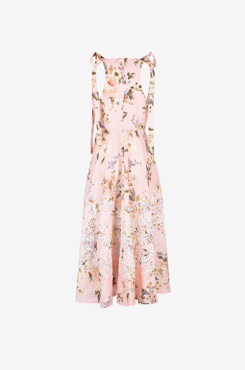 ZIMMERMANN Acacia Broderie embroidered linen midi dress Women PINK 2