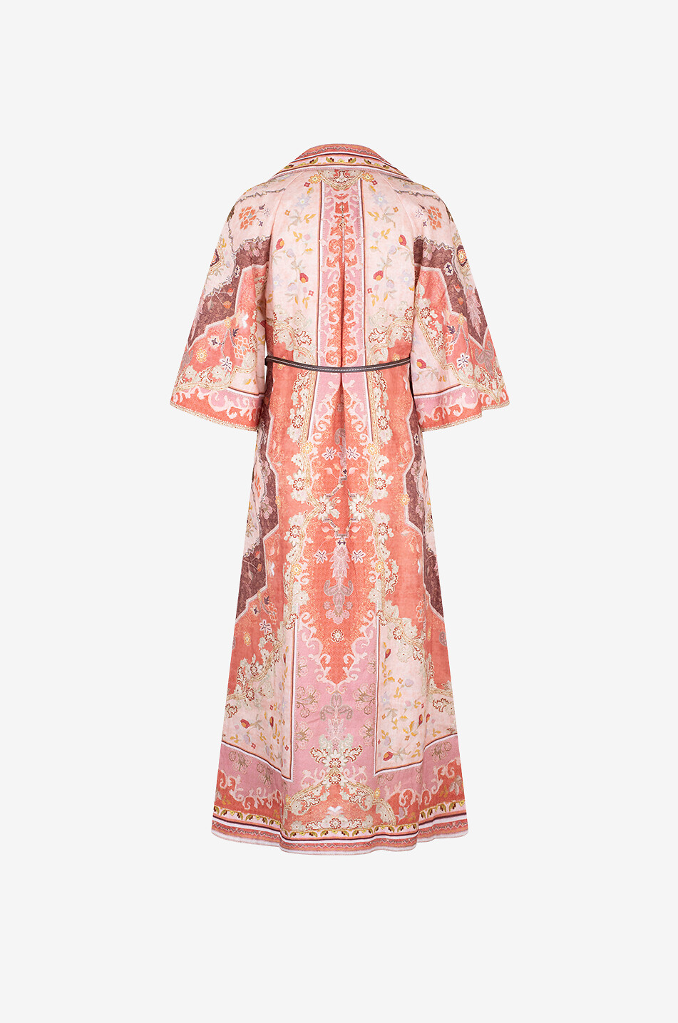 ZIMMERMANN Robe tunique midi en lin Wylie Femme MARRON CLAIR 2