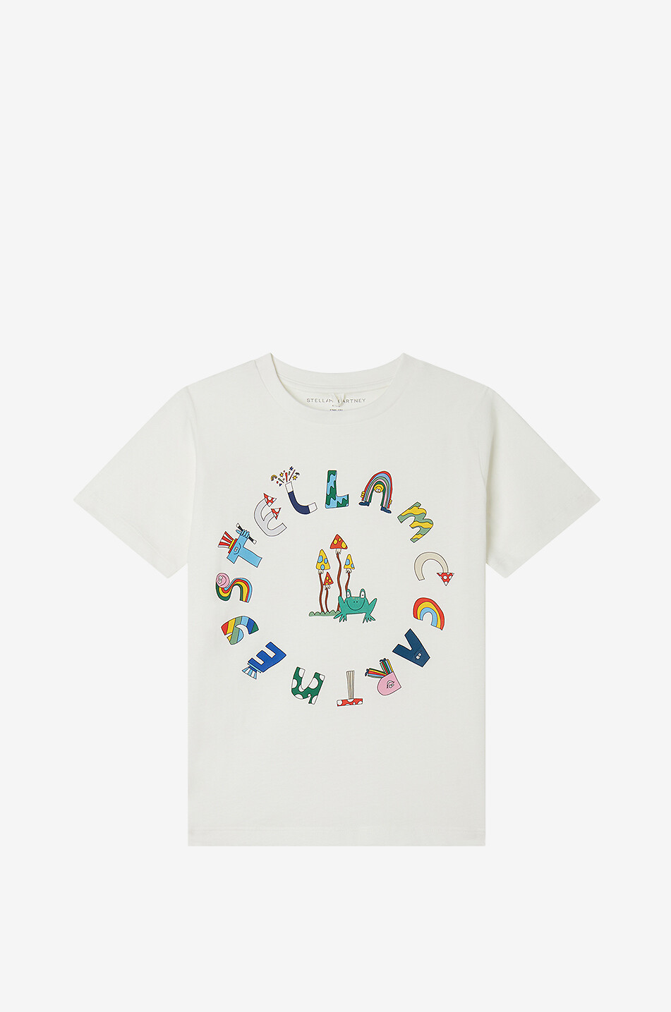 STELLA McCARTNEY KID Frog in Wonderland boys' short-sleeved T-shirt Boy WHITE 1