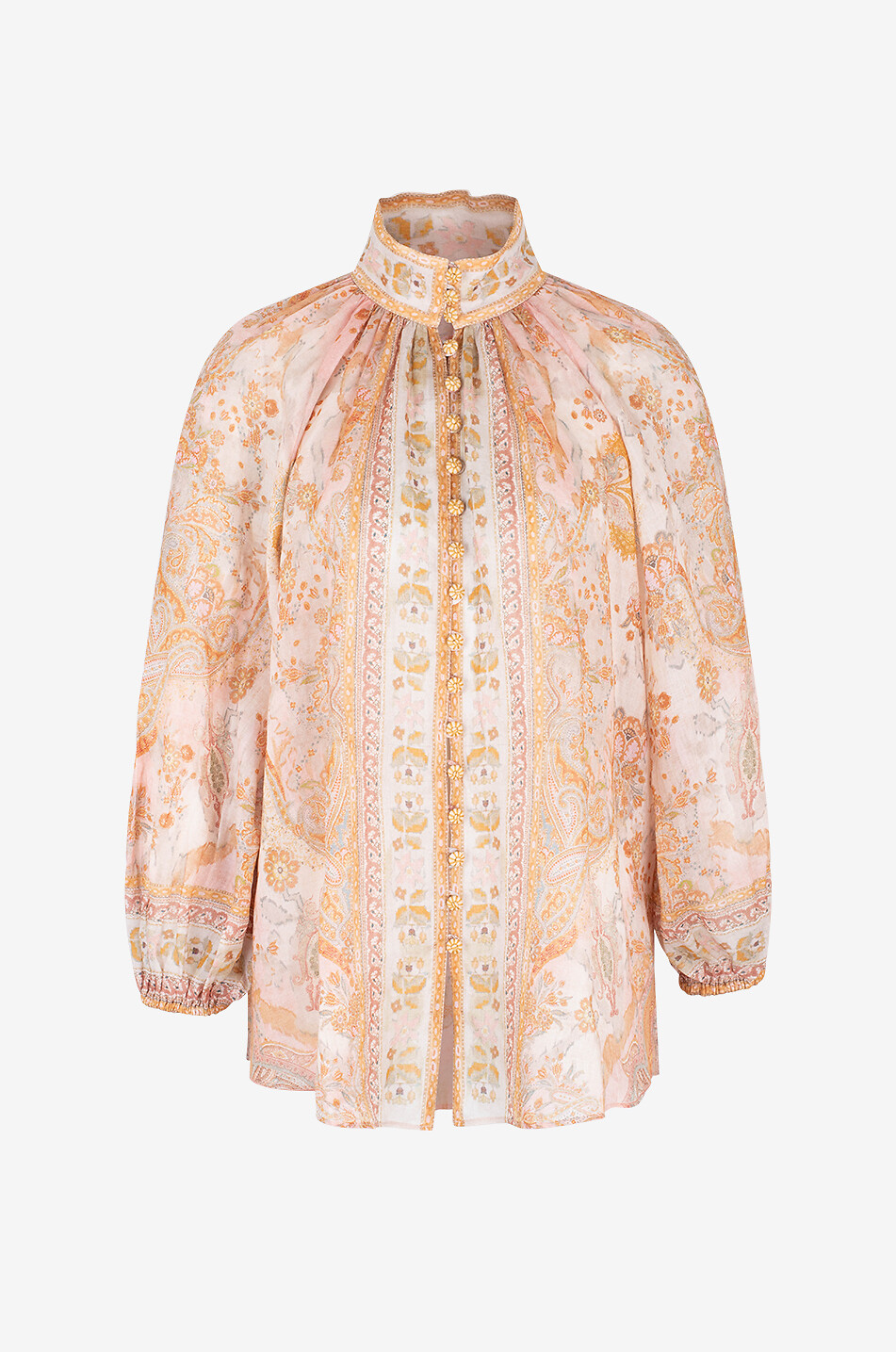 ZIMMERMANN Acacia Billow ramie puff sleeve blouse Women PINK 1