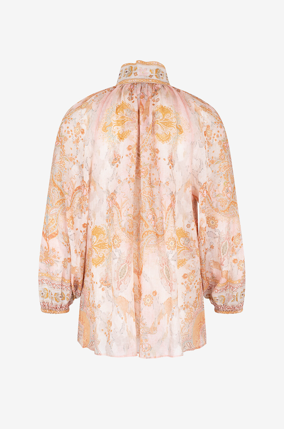 ZIMMERMANN Acacia Billow ramie puff sleeve blouse Women PINK 2