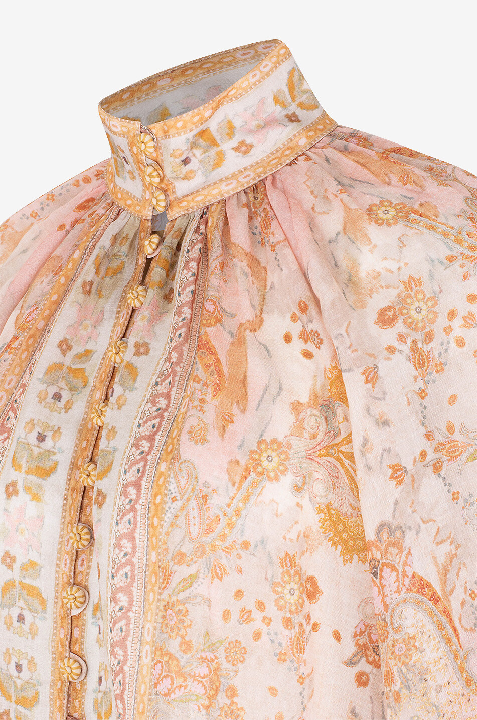 ZIMMERMANN Acacia Billow ramie puff sleeve blouse Women PINK 3