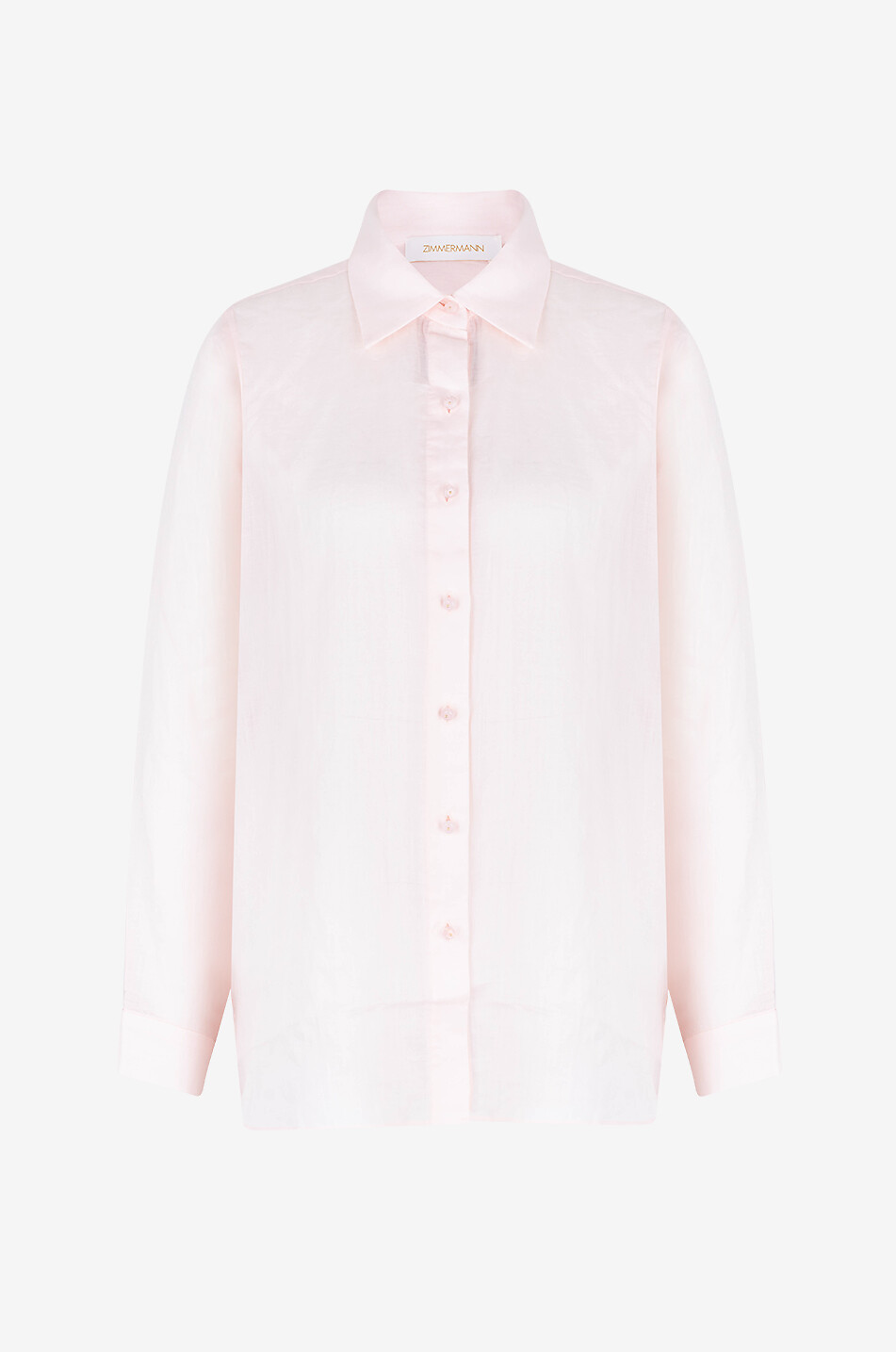 Oversize-Hemd aus Ramie Crush Oversized