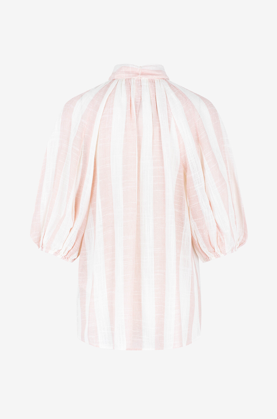 ZIMMERMANN Gestreiftes Hemd mit Puffärmeln Acacia Blouson Shirt Damen ROSA 2