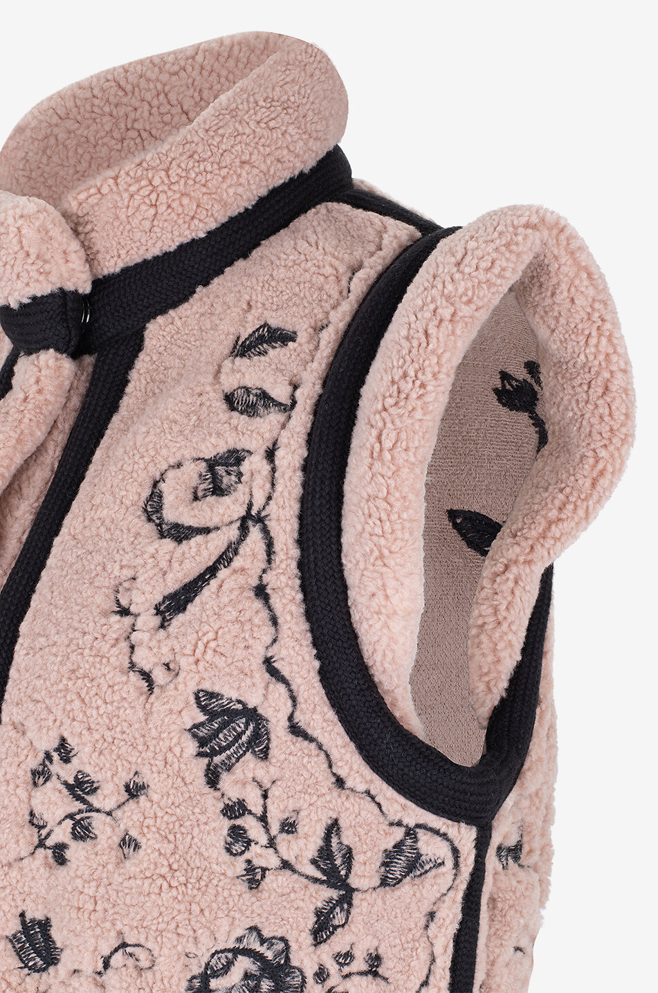 Bestickte Weste aus Kunstshearling Saliba