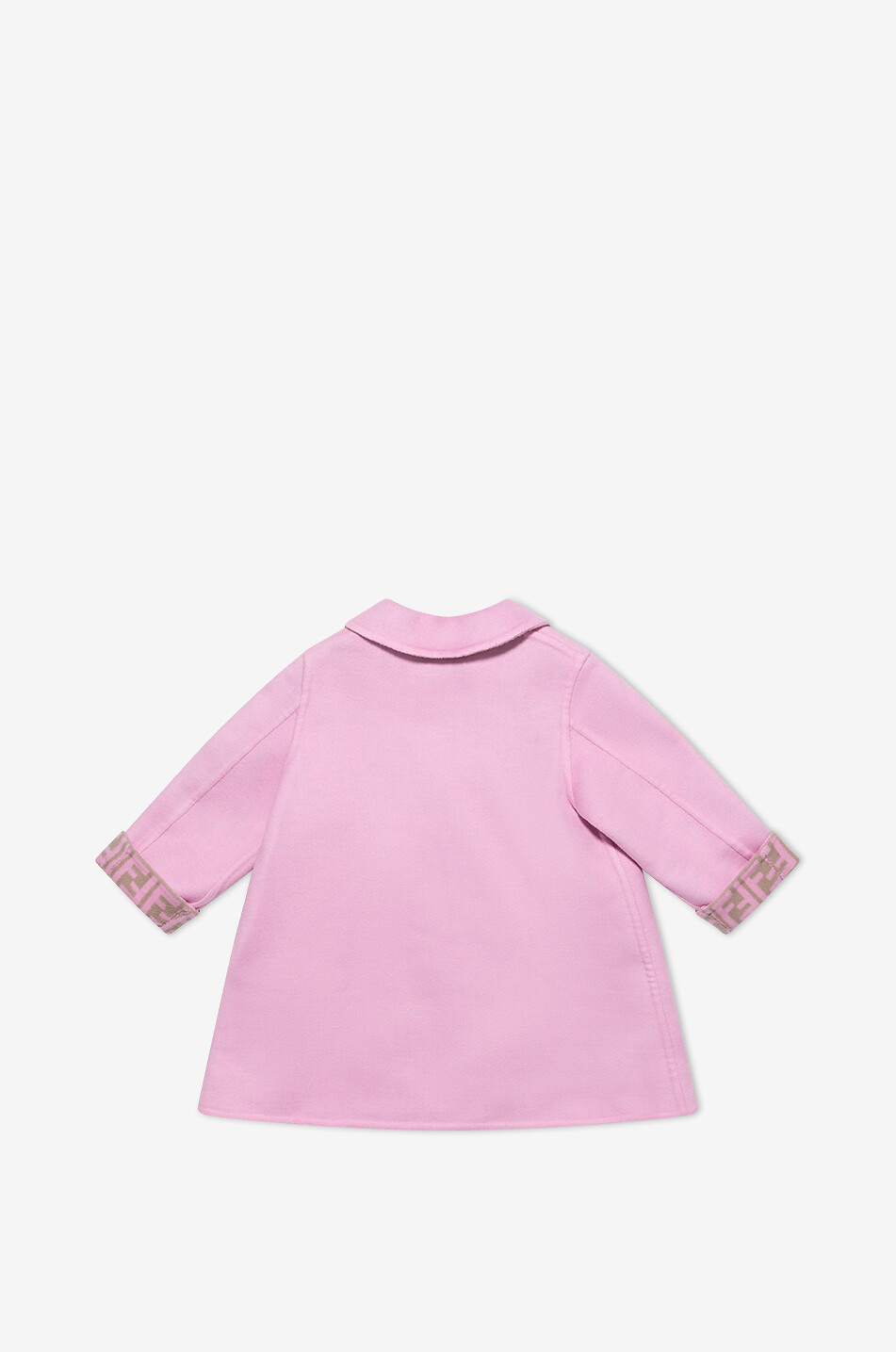 FENDI FF baby wool A-line coat Girl Colourless 2
