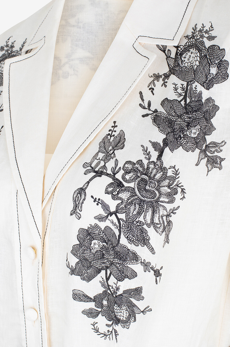 ZIMMERMANN Crush Shirt mini shirt dress in linen Women EGGSHELL 3