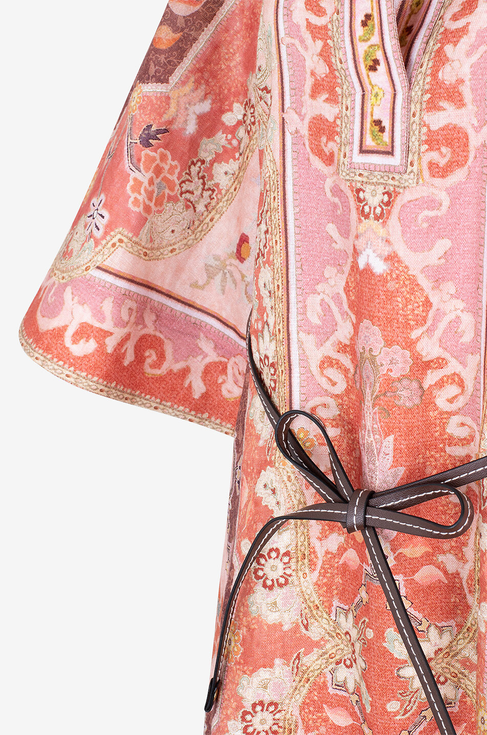 ZIMMERMANN Robe tunique midi en lin Wylie Femme MARRON CLAIR 3