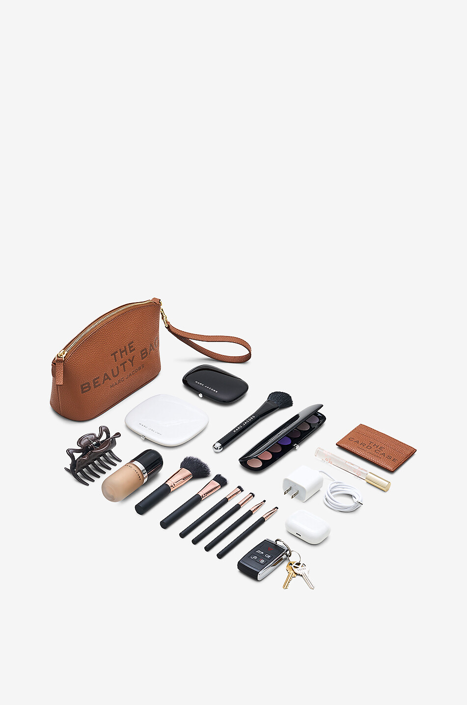 MARC JACOBS Kosmetiktasche aus Rindsleder The Beauty Bag Damen BRAUN 4