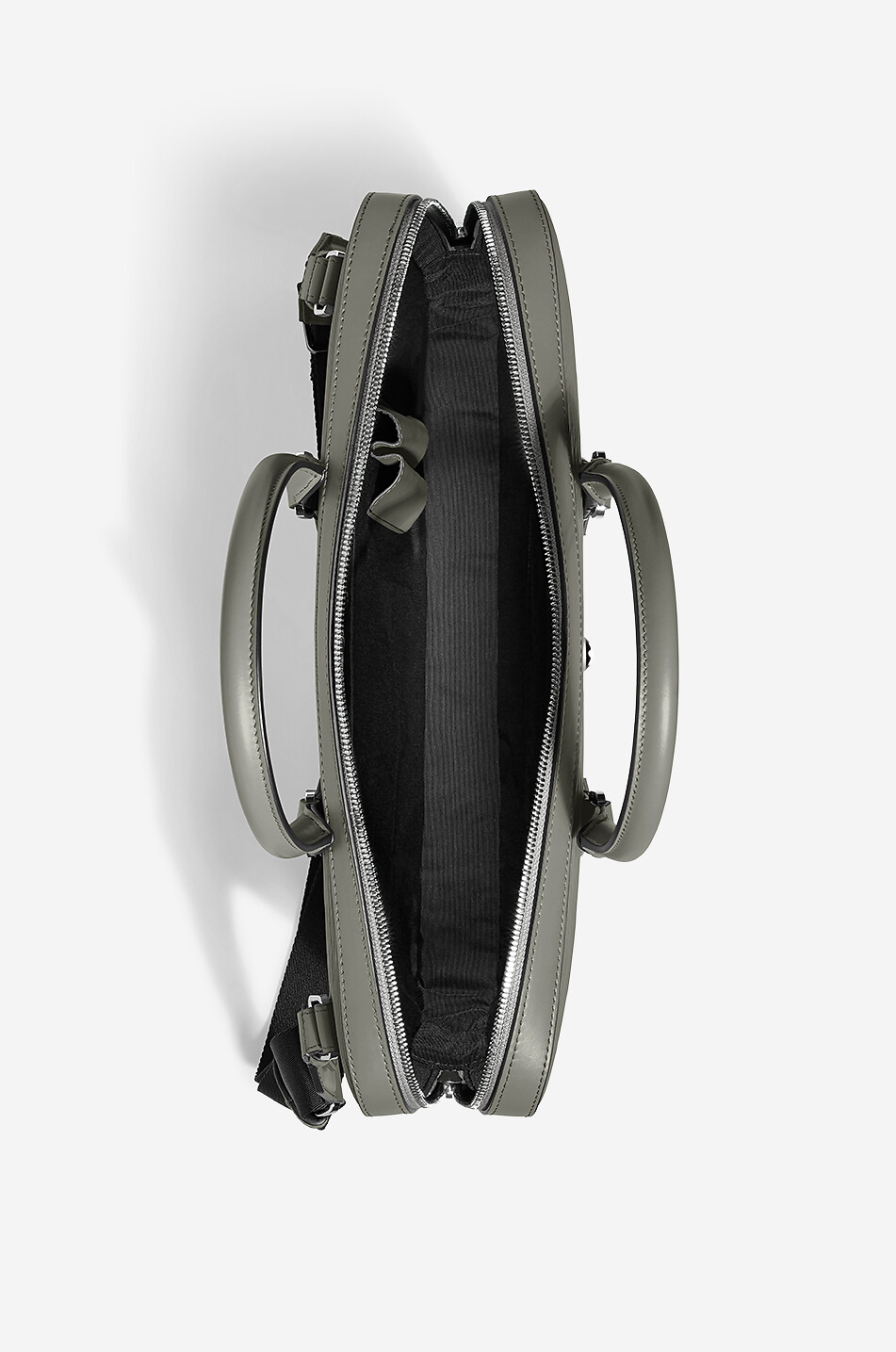 MONTBLANC Aktentasche aus Leder in Rindenoptik 4810 Thin Herren GRAU 5