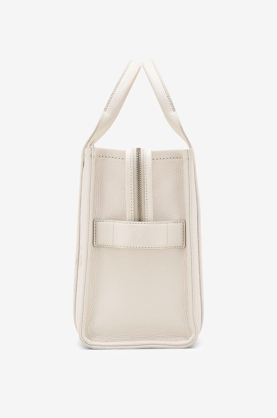 MARC JACOBS Sac cabas en cuir grainé The Leather Medium Tote Femme BLANC CASSE 2