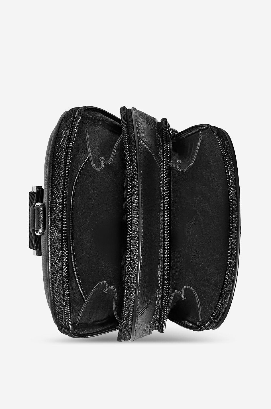 MONTBLANC Sartorial Sling saffiano leather cross-body bag Men BLACK 5