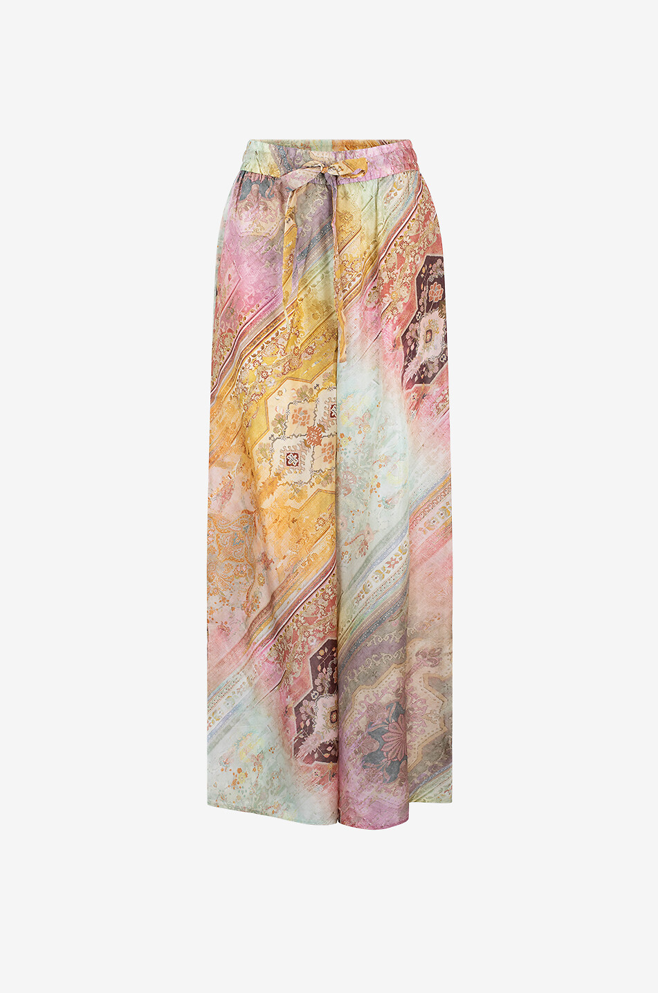 ZIMMERMANN Seidenhose mit weitem Bein Tallow Relaxed Ombre Multi Damen BUNT 1