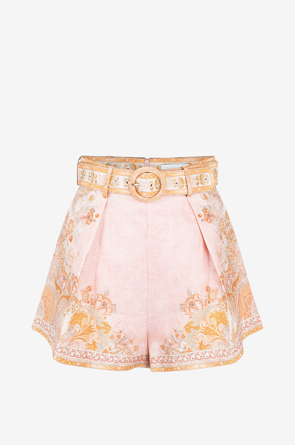 Bedruckte Leinenshorts Acacia Tuck