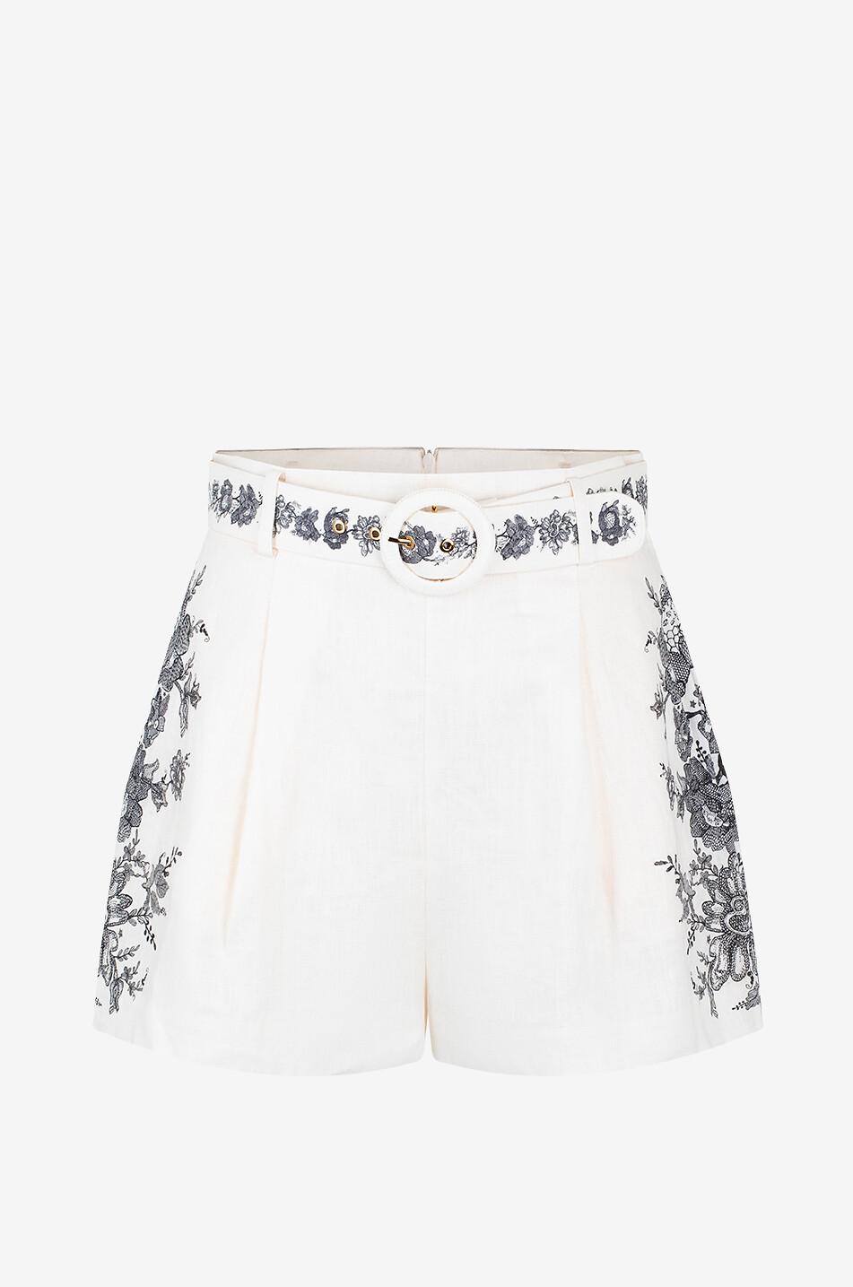 Bedruckte Shorts mit hoher Taille Crush Flat Front