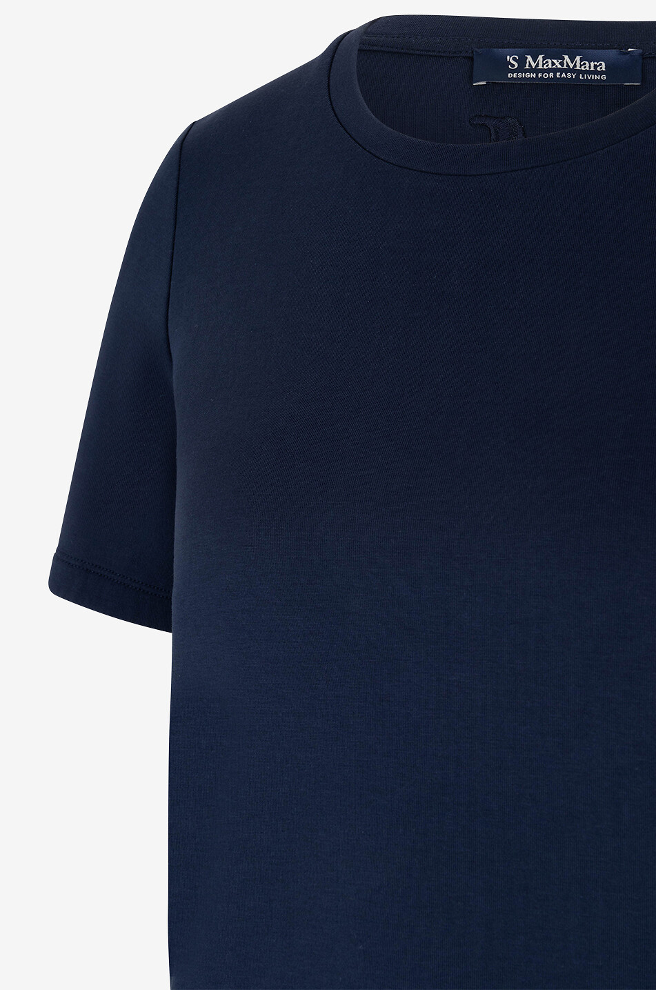 'S MAX MARA T-shirt trapèze en jersey effet néoprène Fianco Femme BLEU FONCE 3