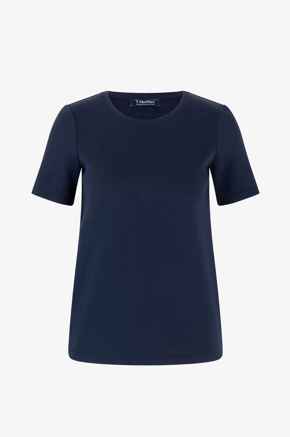 'S MAX MARA T-shirt trapèze en jersey effet néoprène Fianco Femme BLEU FONCE 1