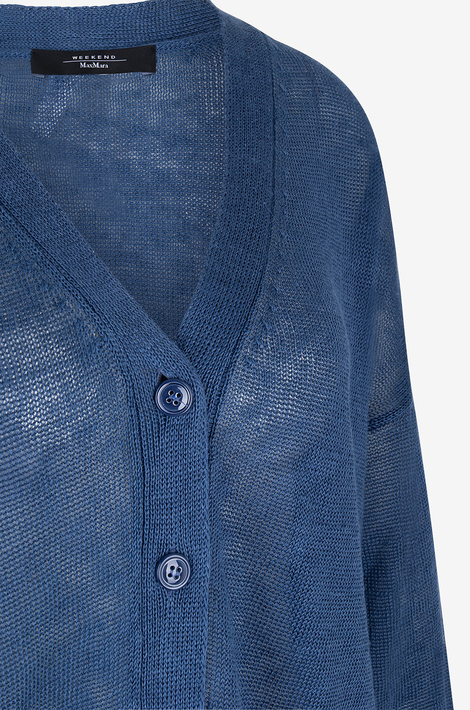 WEEKEND MAX MARA Boxy-Cardigan aus Leinen Daniela Damen DUNKELBLAU 3