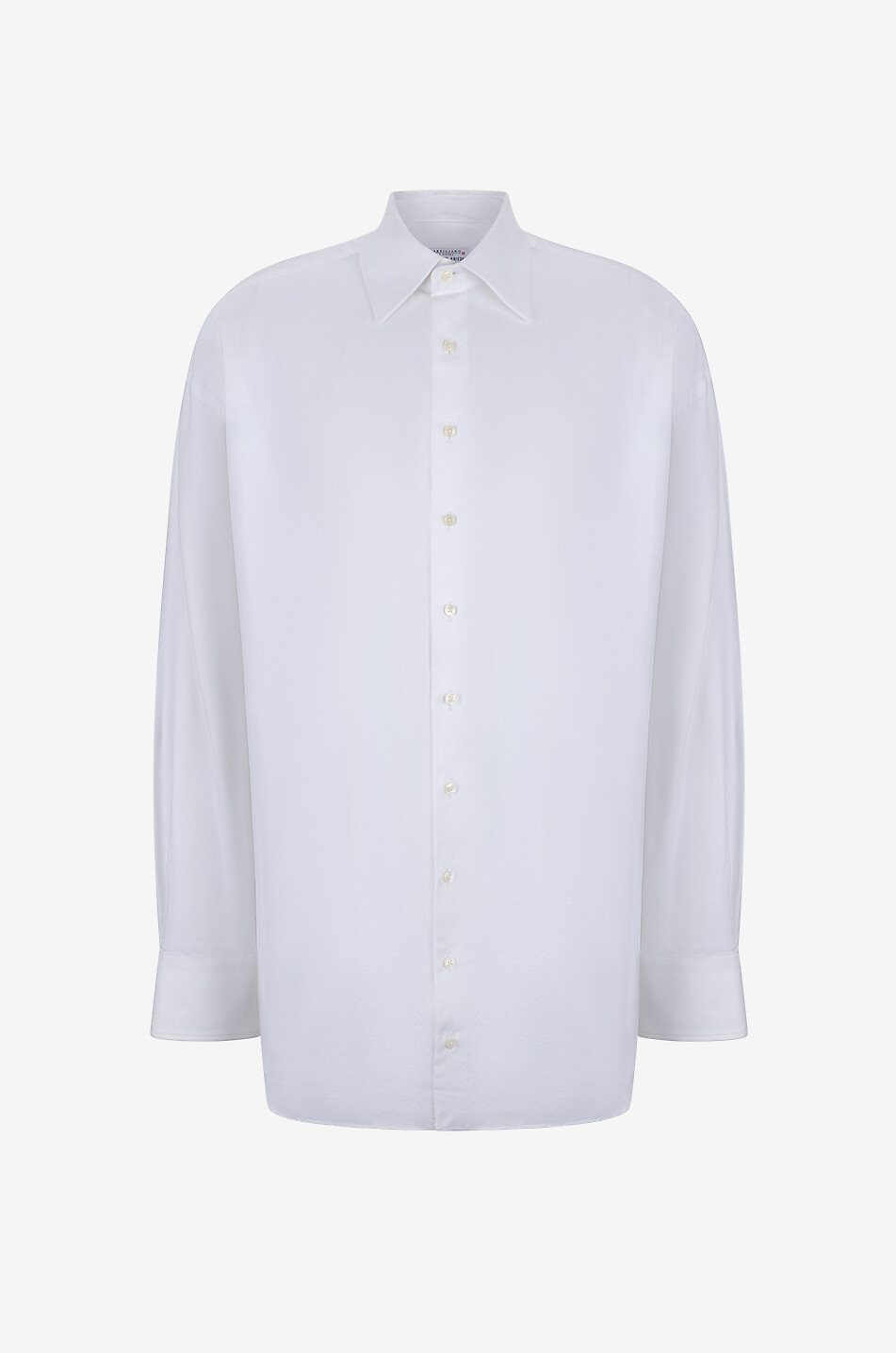 Chemise en coton texturé à manches longues