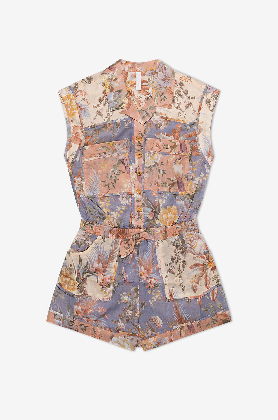 ZIMMERMANN Mädchen-Kurzoverall aus Baumwolle Tallow Pocket Spliced Mädchen BUNT 1