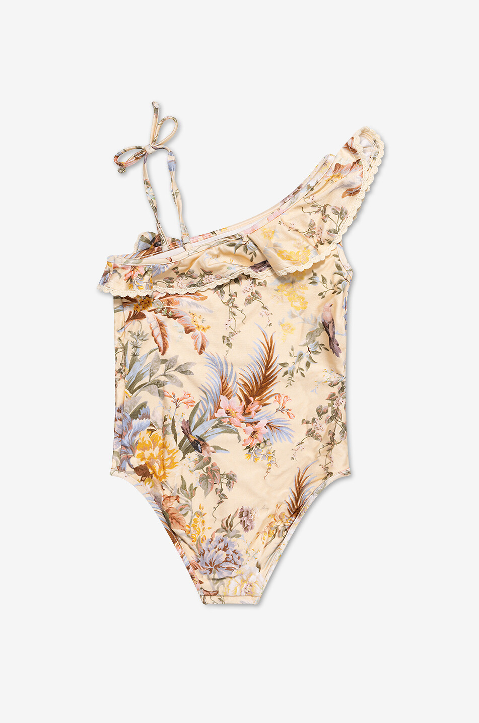 ZIMMERMANN Tallow Frill girls' one-shoulder swimsuit Girl MULTI COLOURED 2