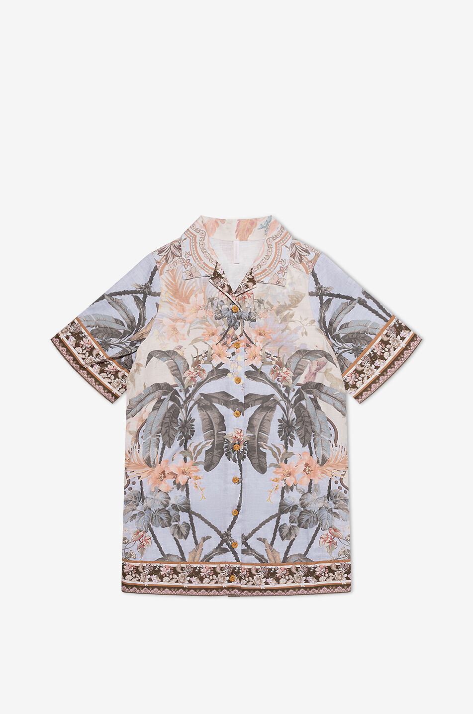 Wylie Blue Floral girls' short shirt dress