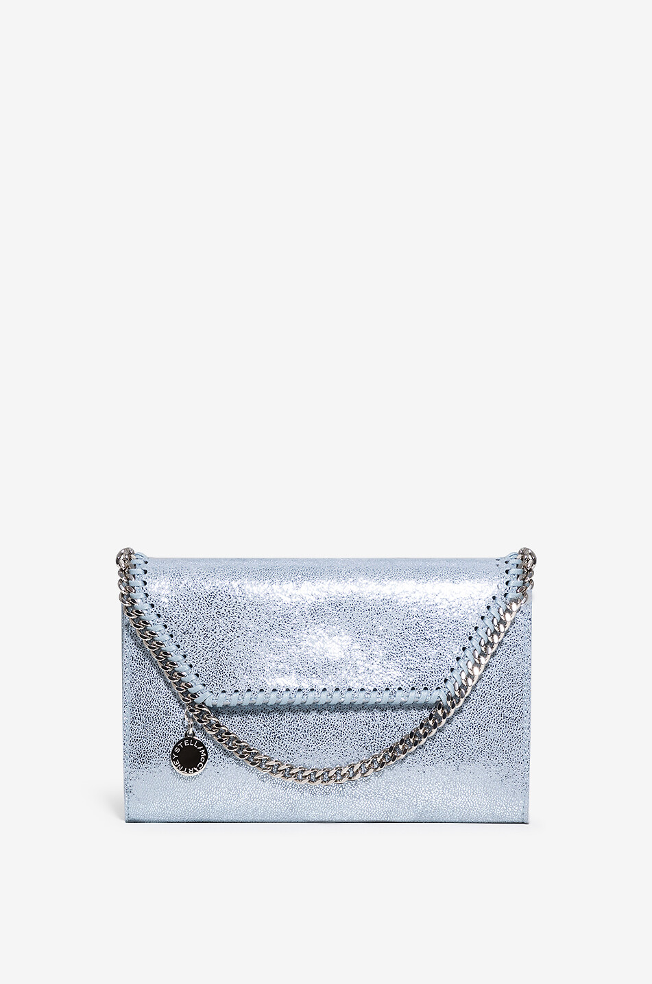 STELLA McCARTNEY Mini Falabella Dotted vegan metallic cross-body bag Women BLUE 1