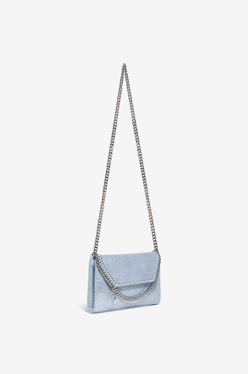 STELLA McCARTNEY Mini Falabella Dotted vegan metallic cross-body bag Women BLUE 2