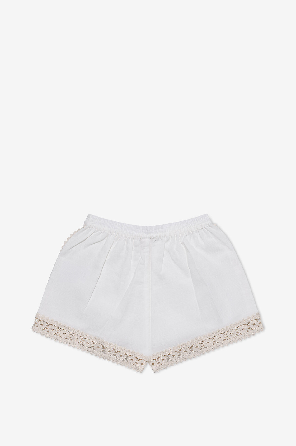 ZIMMERMANN Wylie Trimmed girls' shorts with crochet lace Girl EGGSHELL 2